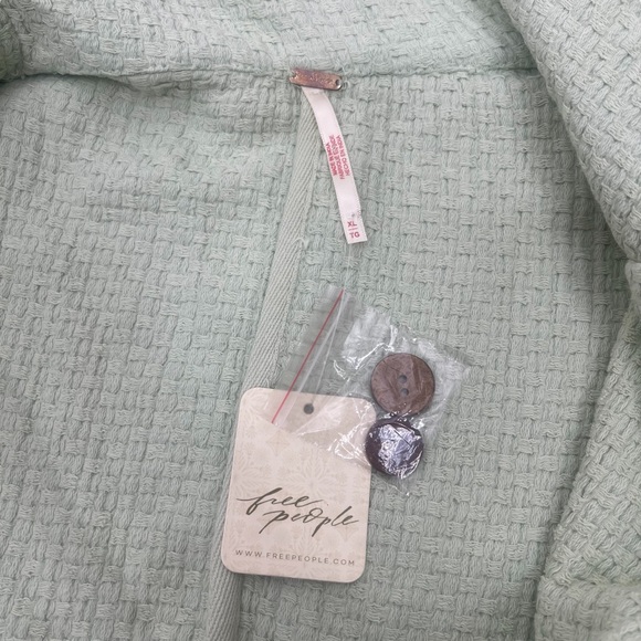 Free People Like A Cloud Blazer Light Green X-Large NWT - Picture 6 of 11